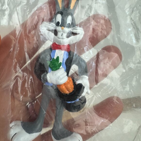 Sealed Vtg 1988 Bugs Bunny Magician Applause Figurine Cake Topper Plastic Rubber - Picture 7 of 12